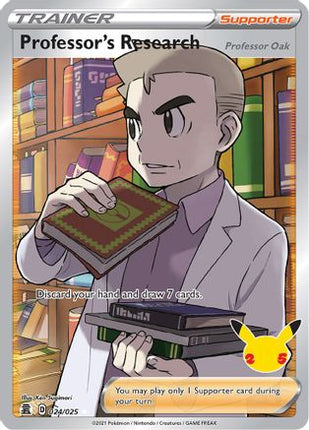 Professor's Research (Full Art) 024/025  - Holofoil Celebrations - Ultra Rare