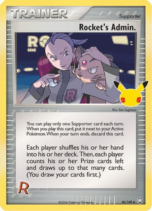 Rocket's Admin. 086/109  - Holofoil Celebrations Classic Collection - Classic Collection