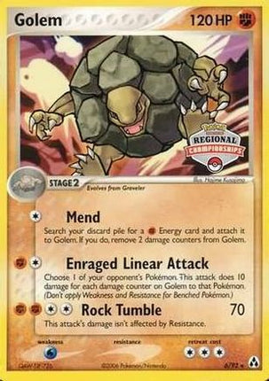 Golem - 6/92 (Regional Championships)/092  League & Championship Cards - Promo