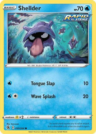 Shellder 050/264  - Reverse Holofoil SWSH08 Fusion Strike - Common