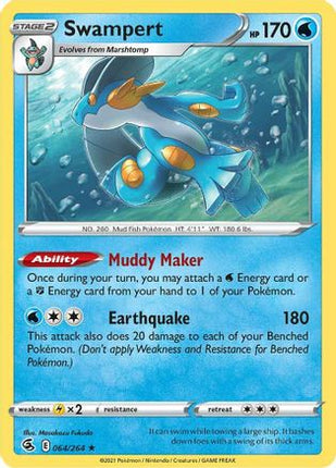 Swampert 064/264  - Holofoil SWSH08 Fusion Strike - Holo Rare