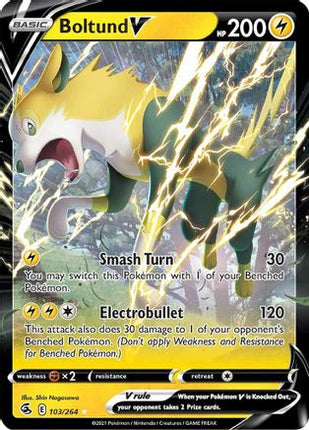 Boltund V 103/264  - Holofoil SWSH08 Fusion Strike - Ultra Rare