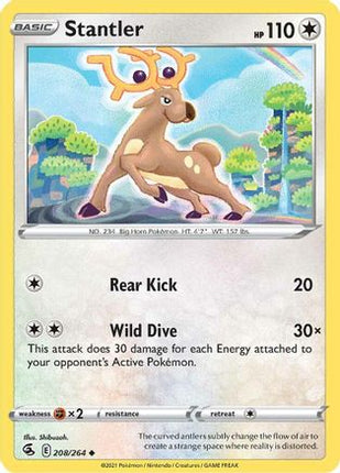 Stantler 208/264  - Reverse Holofoil SWSH08 Fusion Strike - Uncommon