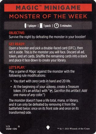 Magic Minigame: Monster of The Week (VOW-001) - Innistrad: Crimson Vow