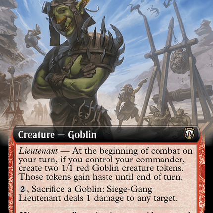 Siege-Gang Lieutenant (M3C-061) - Modern Horizons 3 Commander: (Extended Art) Foil
