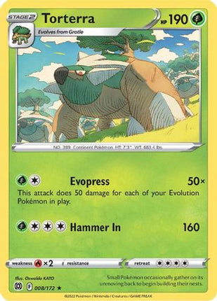 Torterra 008/172  - Holofoil SWSH09 Brilliant Stars - Holo Rare