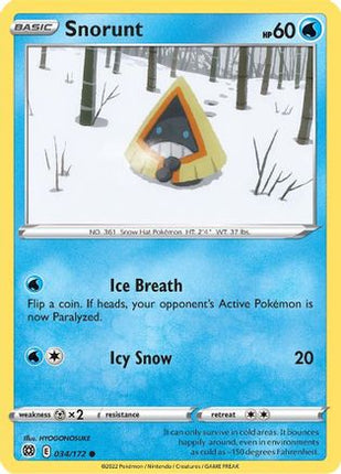 Snorunt 034/172  SWSH09 Brilliant Stars - Common