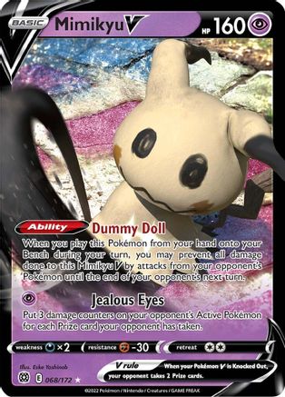 Mimikyu V 068/172  - Holofoil SWSH09 Brilliant Stars - Ultra Rare