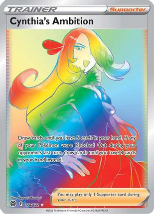 Cynthia's Ambition (Secret) 178/172  - Holofoil SWSH09 Brilliant Stars - Secret Rare