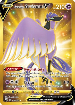 Galarian Articuno V (Secret) 181/172  - Holofoil SWSH09 Brilliant Stars - Secret Rare