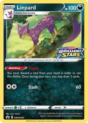 Liepard SWSH187/307  - Holofoil SWSH Sword & Shield Promo Cards - Promo