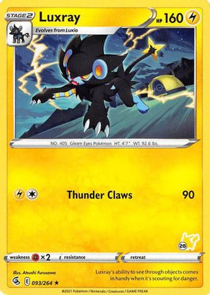 Luxray - 093/264 (#28 Pikachu Stamped)/264  Battle Academy 2022 - Promo