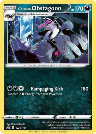Galarian Obstagoon - SWSH193/307  SWSH Sword & Shield Promo Cards - Promo