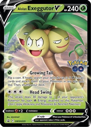 Alolan Exeggutor V SWSH225/307  - Holofoil SWSH Sword & Shield Promo Cards - Promo