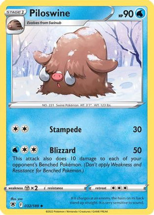 Piloswine 032/189  SWSH10 Astral Radiance - Uncommon