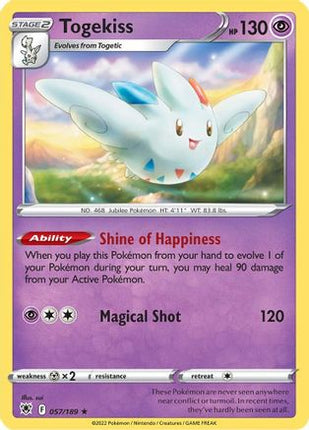 Togekiss 057/189  - Reverse Holofoil SWSH10 Astral Radiance - Holo Rare
