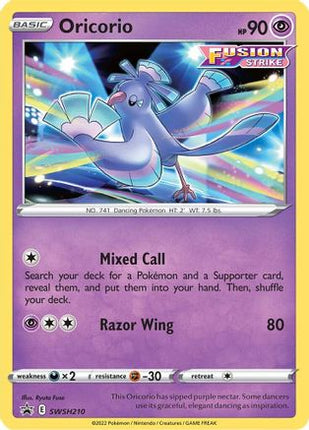 Oricorio SWSH210/307  - Holofoil SWSH Sword & Shield Promo Cards - Promo