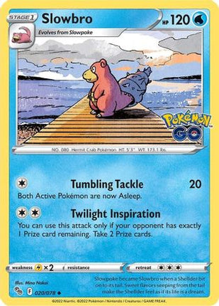 Slowbro 020/078  - Reverse Holofoil Pokemon GO - Uncommon