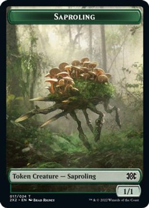 Saproling // Monk Double-Sided Token (2X2-17 // 6) - Double Masters 2022 Foil