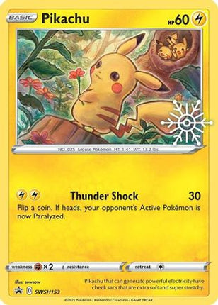 Pikachu SWSH153  - Holofoil SWSH Sword & Shield Promo Cards - Promo