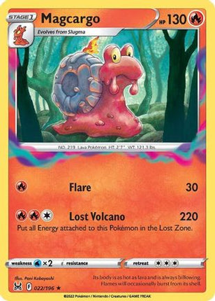 Magcargo 022/196  - Reverse Holofoil SWSH11 Lost Origin - Rare