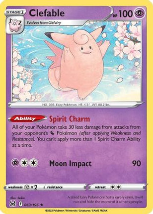 Clefable 063/196  - Reverse Holofoil SWSH11 Lost Origin - Rare