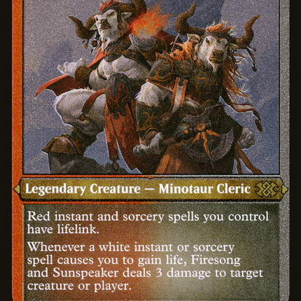 Firesong and Sunspeaker (Foil Etched) (2X2-497) - Double Masters 2022 Foil