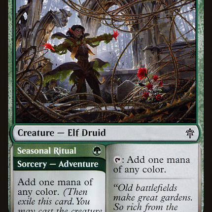 Rosethorn Acolyte // Seasonal Ritual (ELD-174) - Throne of Eldraine Foil