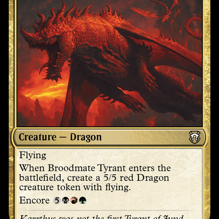 Broodmate Tyrant (M3C-123) - Modern Horizons 3 Commander