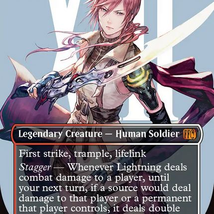 Lightning, Army of One (FIN-545) - FINAL FANTASY (Borderless) Foil