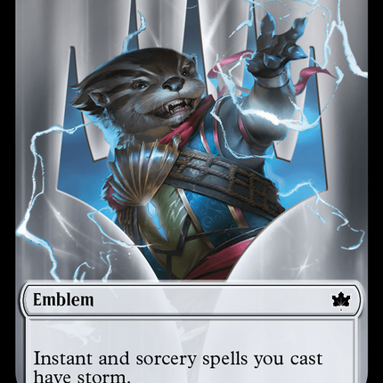 Emblem - Ral, Crackling Wit (BLB-030) - Bloomburrow Tokens
