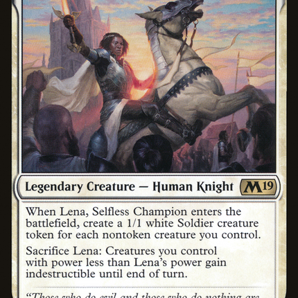 Lena, Selfless Champion (M19-021) - Core Set 2019 Foil