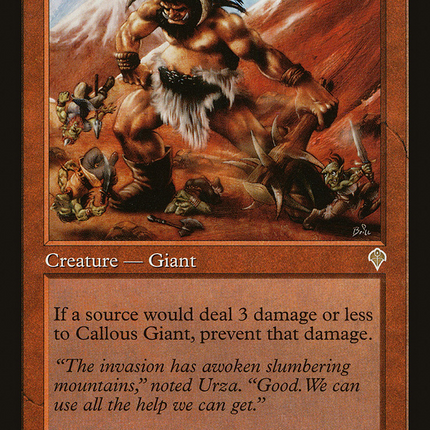 Callous Giant (INV-139) - Invasion Foil