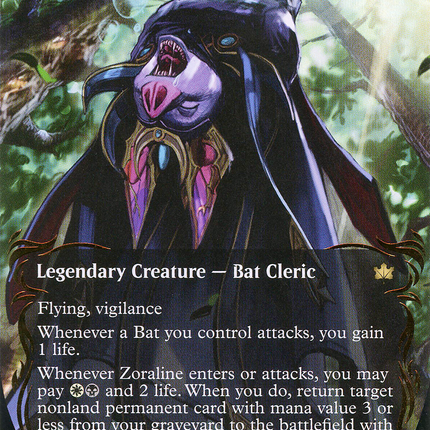 Zoraline, Cosmos Caller (BLB-355) - Bloomburrow: (Showcase) (Borderless) Foil