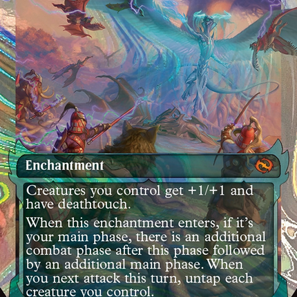 All-Out Assault (TDM-415) - Tarkir: Dragonstorm: (Showcase, enchantment) Foil