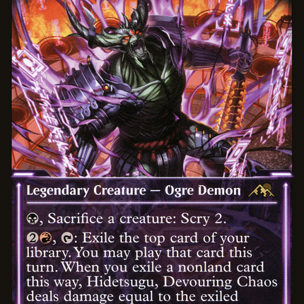 Hidetsugu, Devouring Chaos (NEO-378) - Kamigawa: Neon Dynasty: (Showcase)
