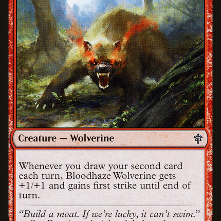 Bloodhaze Wolverine (ELD-113) - Throne of Eldraine Foil