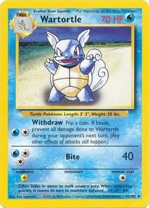 Wartortle 042/102  Base Set - Uncommon