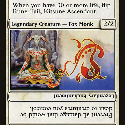 Rune-Tail, Kitsune Ascendant // Rune-Tail's Essence (SOK-027) - Saviors of Kamigawa