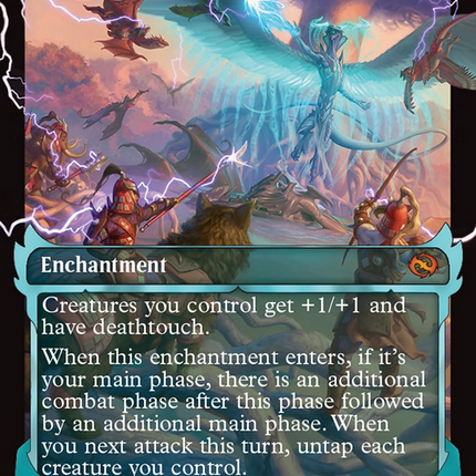 All-Out Assault (TDM-405) - Tarkir: Dragonstorm: (Showcase, enchantment) Foil