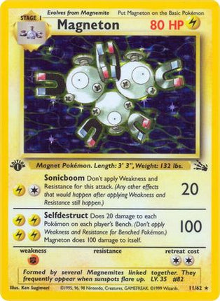 Magneton (11) 011/62  - Unlimited Holofoil Fossil - Holo Rare