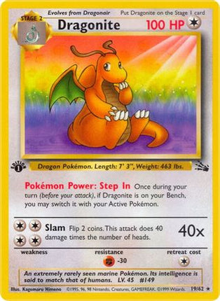 Dragonite (19) 019/62  - Unlimited Fossil - Rare