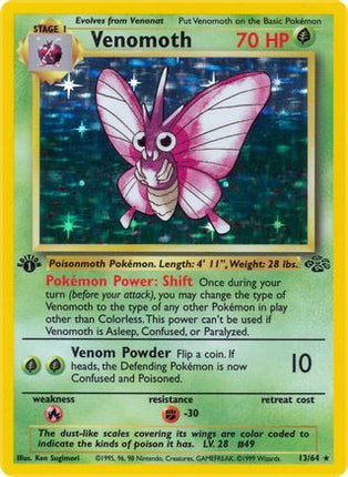 Venomoth (13) 013/64  - Unlimited Holofoil Jungle - Holo Rare