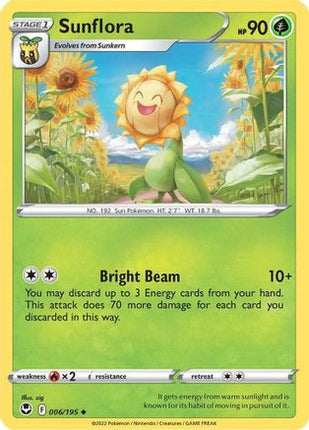 Sunflora 006/195  SWSH12 Silver Tempest - Uncommon