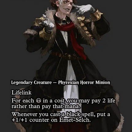 K'rrik, Son of Yawgmoth (FCA-036) - FINAL FANTASY: Through the Ages / Emet-Selch, Ascian (Borderless)