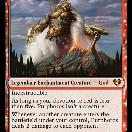 Purphoros, God of the Forge (CMM-246) - Commander Masters: (enchantment) Foil