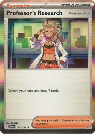 Professor's Research [Professor Sada] 189/198  - Reverse Holofoil SV01 Scarlet & Violet Base Set - Rare
