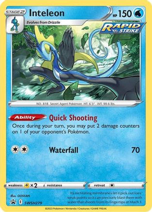 Inteleon SWSH279/307  - Holofoil SWSH Sword & Shield Promo Cards - Promo