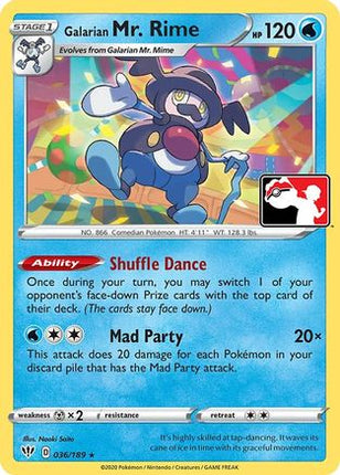 Galarian Mr. Rime/189  - Holofoil Prize Pack Series Cards - Rare