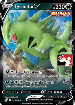 Tyranitar V 097  - Holofoil Prize Pack Series Cards - Ultra Rare